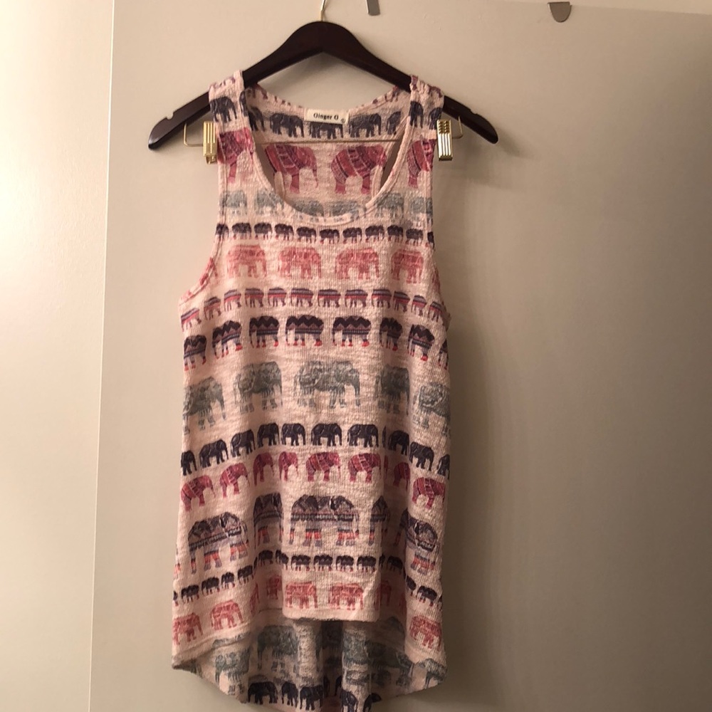 Elephant knit tank top